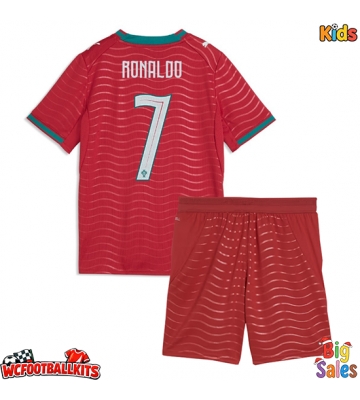 Portugal Cristiano Ronaldo #7 Replica Home Stadium Kit for Kids World Cup 2026 Short Sleeve (+ pants)